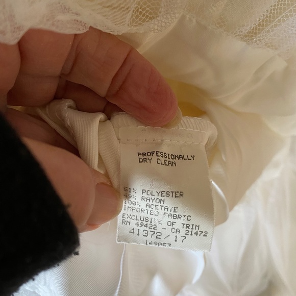 Vintage Dress Jessica McClintock Size 4 Sheer Lace Ivory Communion Flower Girl - Picture 5 of 14